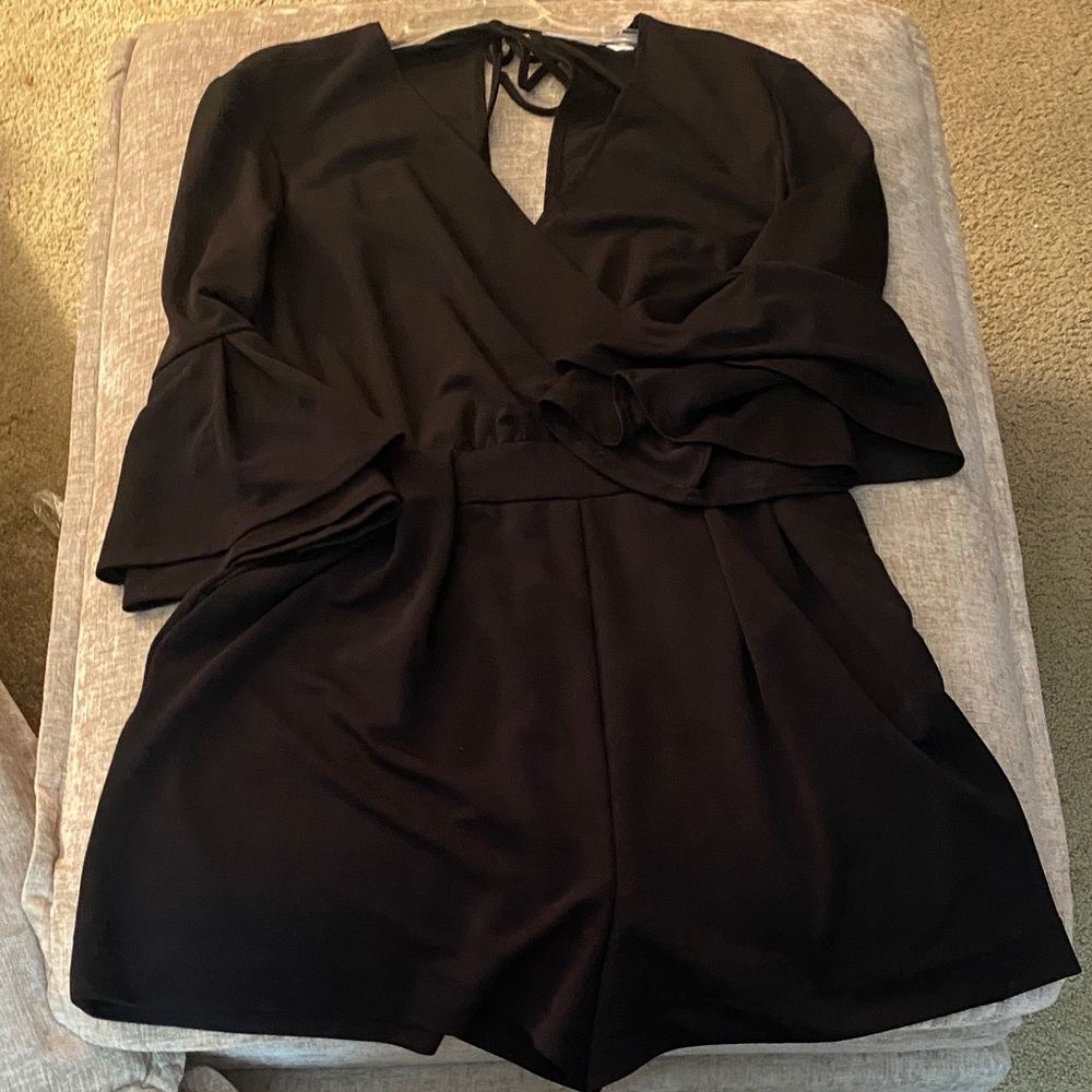 New York & Company Black Stretch Romper